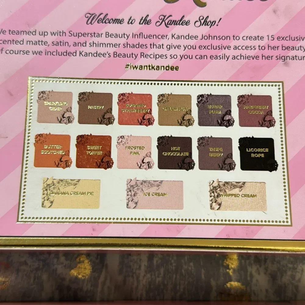 Too faced I want kandee eyeshadow palette limited edition make up